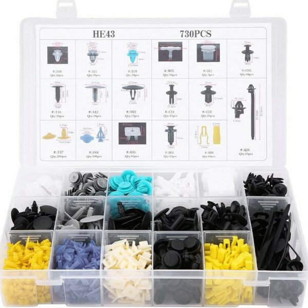 Clips kit Πλαστικά Κλιπς Αυτοκινήτου 730τμχ 675435