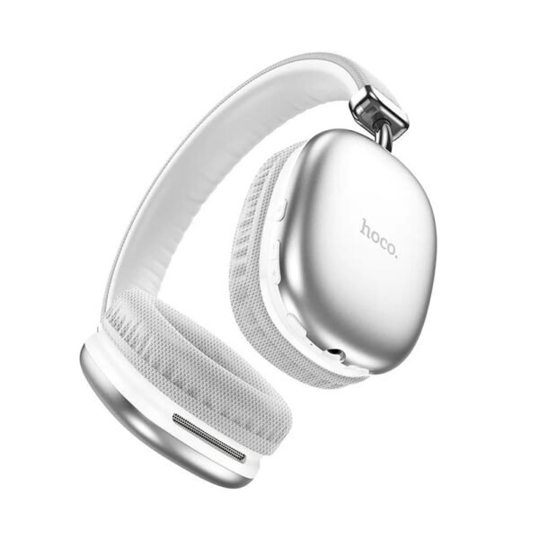 Hoco W35 Ασύρματα / Ενσύρματα Over Ear Ακουστικά με 40 ώρες Λειτουργίας Ασημί HOC-W35-SL