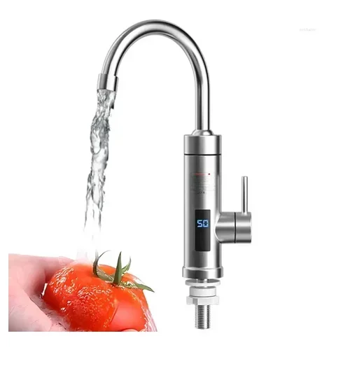 Βρύση νερού άμεσης θέρμανσης – Instant Electric Heating Water Faucet Jiageng JG703 ασημί
