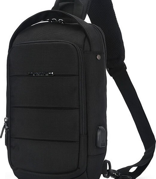 Ozuko 9068 Ανδρική Τσάντα Στήθους σε Μαύρο χρώμα