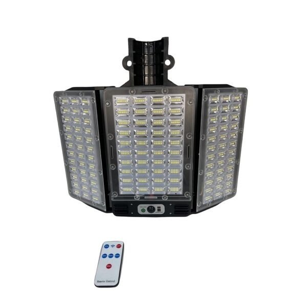 Ηλιακό Αναδιπλούμενο Φωτιστικό 560LED SMD με Αισθητήρα Κίνησης & Τηλεχειριστήριο OEM W787-2 – Μαύρο