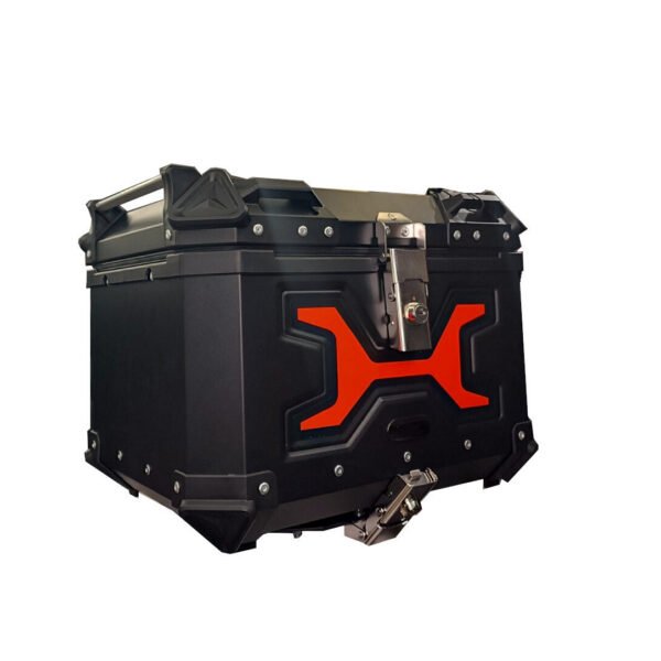 MotoCentric Aluminium Motorcycle Top Case 45lt Black MC-45-001-RD