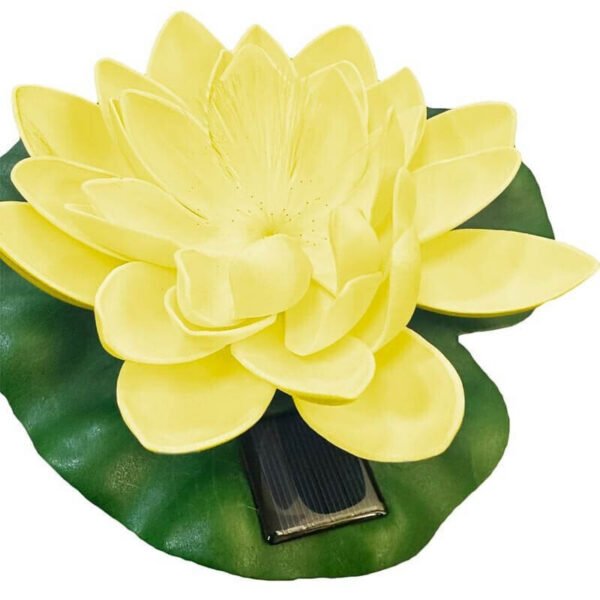 Αδιάβροχο ηλιακό διακοσμητικό πλωτό φωτιστικό LED Νούφαρο Κίτρινο TS04577-1