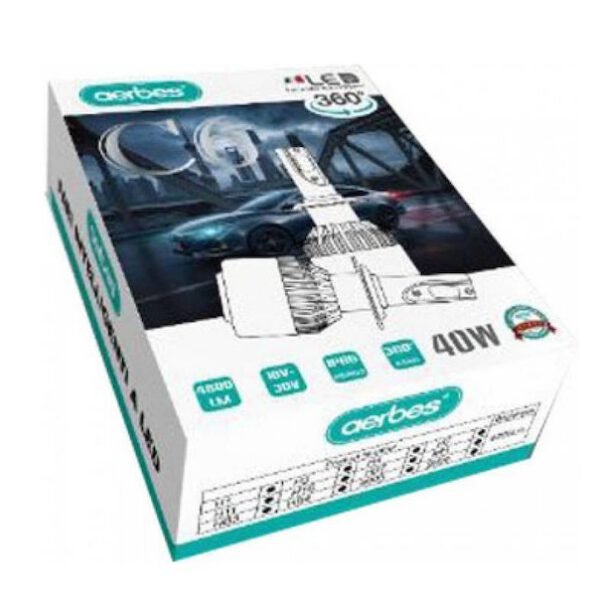 Σετ 2 Τεμάχια Led Λάμπες C6 Αυτοκινήτου 40W H1 4200lm - Led Headlight AERBES