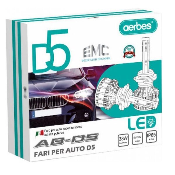 2x aerbes Λαμπτήρες LED SMD Φώτα Πορείας H1 38W 6000K D5 4200Lm