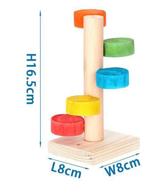 fixedratio_20240508170628_nobleza_paichnidi_troktikou_polychromo_s_805730 Παιχνίδι για Χάμστερ Ξύλινο Πολύχρωμο 16.5x8x8cm Nobleza 805730 - Nobleza