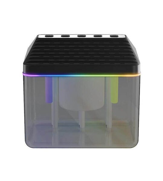 Συσκευή Led RBG αρωματοθεραπείας, υγραντήρας 900ml & Ηχείο BT J7 Μαύρο