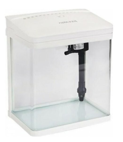 Nobleza Ενυδρείο Ψαριών Χωρητικότητας 7lt με Φωτισμό και Φίλτρο 16x23x27.5εκ. Λευκό M1S-FISHTANK-WHITE-7L-29983