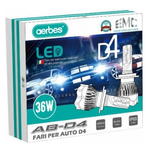 2x aerbes Λαμπτήρες LED SMD Φώτα Πορείας H7 36W 6000K D4 4200Lm