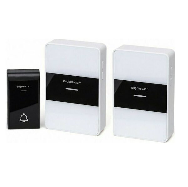 Διπλό Ασύρματο Κουδούνι Μπαταρίας Μακράς Εμβέλειας 150μ με 36 Μελωδίες - Aigostar 8554