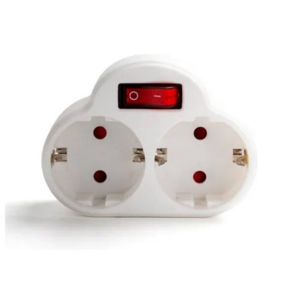 Ταφ Ασφαλείας 2 Θέσεων 16A 220V με Διακόπτη ON/OFF 3680W Aigostar Λευκό-105207