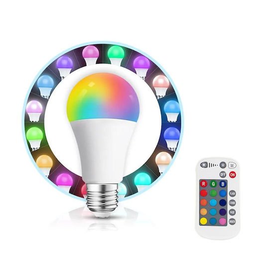 LED Dimmable Λάμπα 4.8W E27 RGBW Σφαιρική G45 με Ασύρματο Χειριστήριο Aigostar 105392 - Aigostar