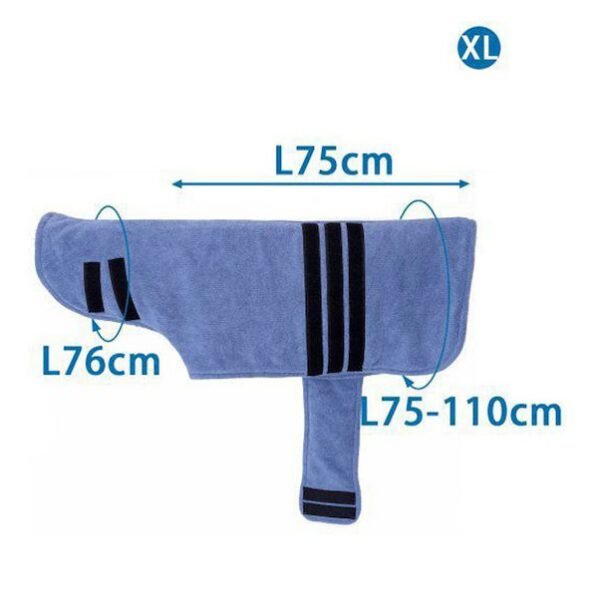 Πετσέτα-Μπουρνούζι κατοικιδίου μπλε XL 75x76x110cm Nobleza S-805991 - Nobleza