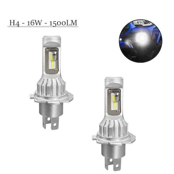 Λάμπες Αυτοκινήτου H4 / DRL Canbus LED Ψυχρό Λευκό 16W 2τμχ 108600