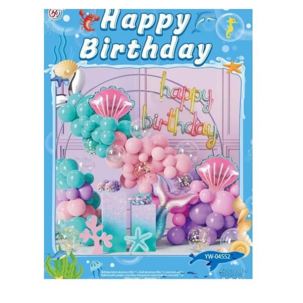 Σετ μπαλονιών γενεθλίων Γοργόνα καρτούν Y-7957 OEM