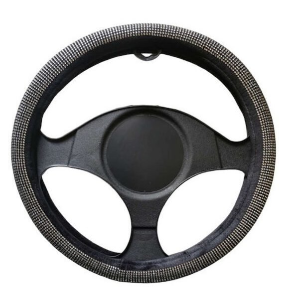 Car Steering Wheel Cover with Diameter 38cm Synthetic Black KLN-091881
