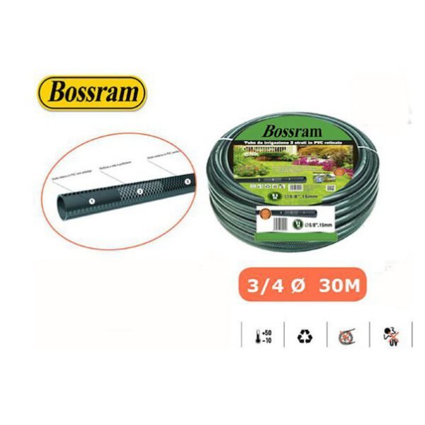 Λάστιχο Ποτίσματος Πράσινο 3/4" 30 μέτρα Bossram 992789 - Bossram