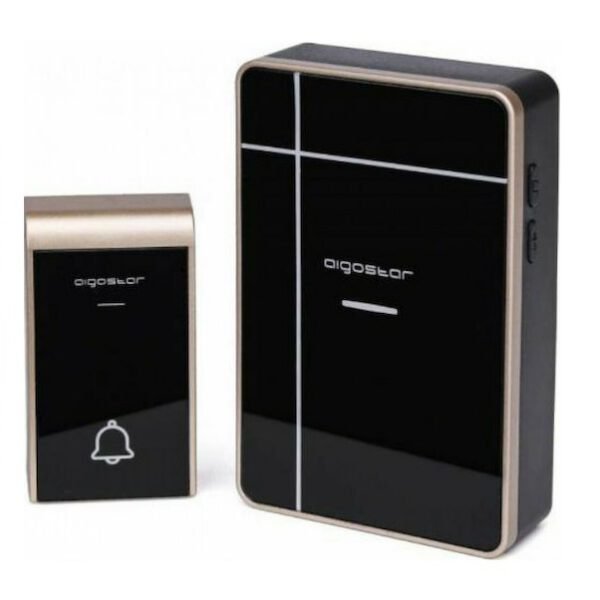 Αδιάβροχο Ασύρματο Κουδούνι Μπαταρίας 150μ με Ρυθμιζόμενη Ένταση, Φωτισμό & 36 Μελωδίες Aigostar 79888