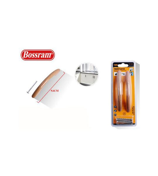 Λαβή Επίπλου από Ξύλο 96mm σετ 2 τεμαχίων Bossram 680602 - Bossram