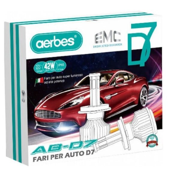 Λάμπες Αυτοκινήτου Aerbes D7 H4 4200Lm LED 6000K Ψυχρό Λευκό 42W 2τμχ