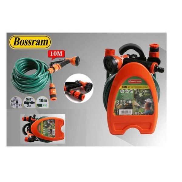 Λάστιχο Ποτίσματος 10 μέτρα με Πιστόλι Bossram 992467 - Bossram