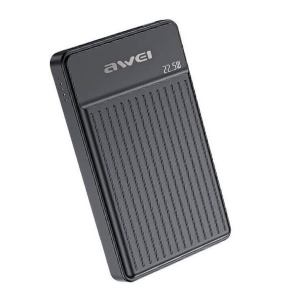 Awei P33K Power Bank 10000mAh με Θύρα USB-A και Θύρα USB-C Μαύρο
