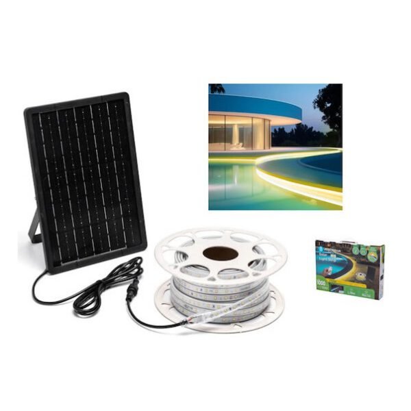 xlarge_20240822115012_aigostar_iliako_fotistiko_thermo_leyko_me_tilecheiristirio_242117 Φωτιστικό Πισίνας Ηλιακό Ταινία Led Θερμό Φως 10 μέτρα με Τηλεχειριστήριο Aigostar - 242117