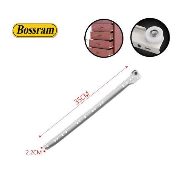Οδηγός Συρταριού Επεκτεινόμενος 35cm 2τμχ Bossram 993346 Λευκός