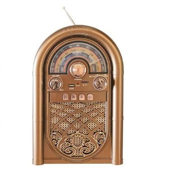 R-1950BTL Retro Επιτραπέζιο Ραδιόφωνο Επαναφορτιζόμενο με USB Καφέ