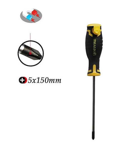 Κατσαβίδι Σταυρός Μαγνητικό Μεγέθους 5mm x 150mm Bossram 869766