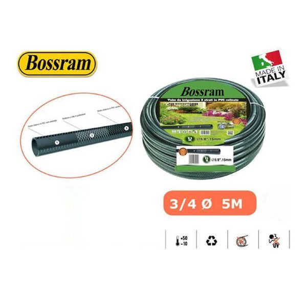 Λάστιχο Ποτίσματος Πράσινο 3/4" 5 μέτρα Bossram 992785 - Bossram
