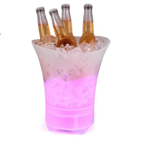 Σαμπανιέρα LED RGB Φωτιζόμενη - Δοχείο Πάγου με Επαναφορτιζόμενο Ηχείο 5W & Bluetooth SE-250 Διάφανο