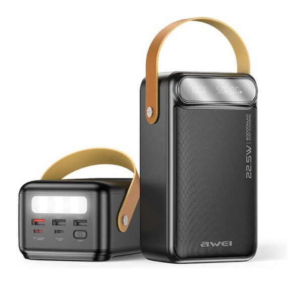 Awei PK101K 60000mah Fast Charge Powerbank 22.5W 3x USB με 3 Θύρες USB-A και 2 Θύρες USB-C Power Delivery / Quick Charge