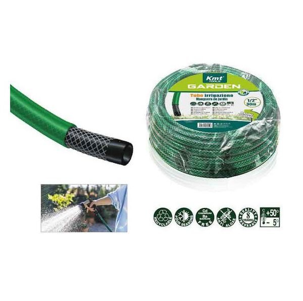 KMT Tools Λάστιχο Ποτίσματος 30m Διαμέτρου 1/2'' Πράσινο