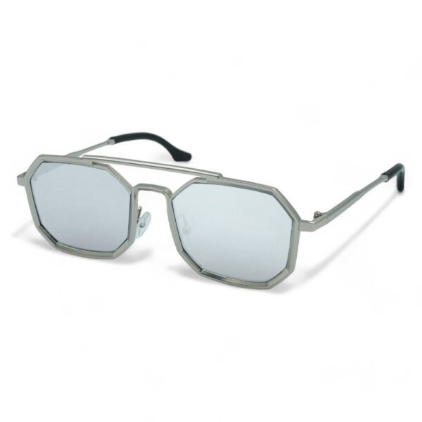 OPTOSQUAD Unisex Γυαλιά Ηλίου UV400 Τετράγωνο με Ασημί  Σκελετό και Ασημί Φακό 202353