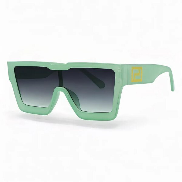 Unisex Γυαλιά Ηλίου UV400 Τετράγωνο με Πράσινο  Σκελετό και Μαύρο ντεγκραντέ Φακό 50353