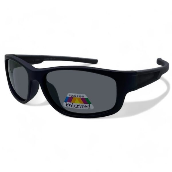 OPTOSQUAD Παιδικά Γυαλιά Ηλίου Polarized Μακρόστενο με Μαύρο Κοκκάλινο Σκελετό και Μαύρο Φακό 6019326