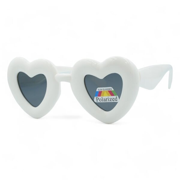 OPTOSQUAD Παιδικά Γυαλιά Ηλίου Polarized Καρδιά με Λευκό  Σκελετό και Μαύρο Φακό 7-1425