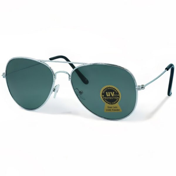 OPTOSQUAD Unisex Γυαλιά Ηλίου UV400 Οβάλ με Ασημί  Σκελετό και Μαύρο Φακό G3026M3
