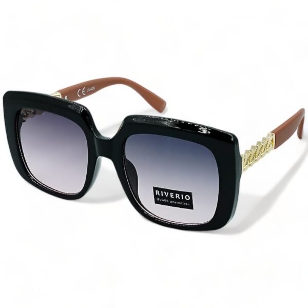 Riverio Γυναικεία Γυαλιά Ηλίου UV400 Τετράγωνα με Καφέ Κοκκάλινο Σκελετό και Μωβ ντεγκραντέ Φακό RV42294