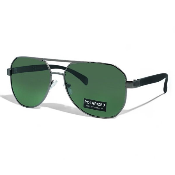 Riverio Ανδρικά Γυαλιά Ηλίου Polarized Πιλότου με Gun Μεταλλικό Σκελετό και Μαύρο Φακό RV6042624