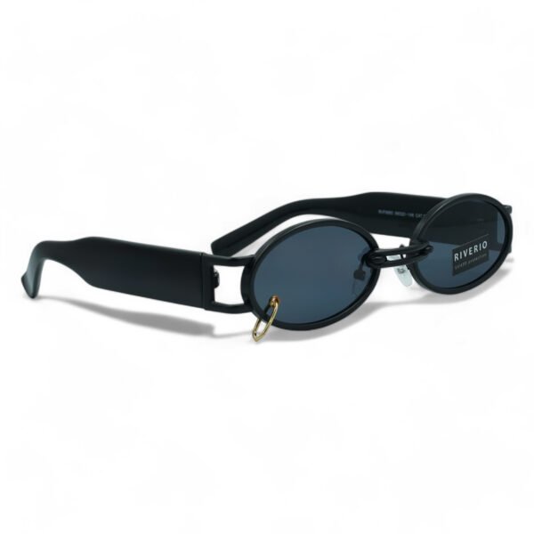 Riverio Unisex Γυαλιά Ηλίου UV400 Μακρόστενο με Μαύρο  Σκελετό και Μαύρο Φακό RVF89602
