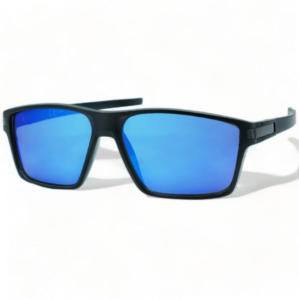 OPTOSQUAD Ανδρικά Γυαλιά Ηλίου UV400 Τετράγωνο με Μαύρο Κοκκάλινο Σκελετό και Μπλε ιριδίζον Φακό X241202
