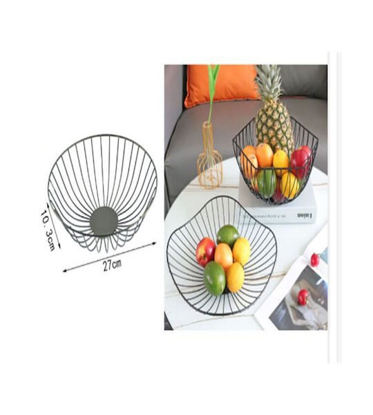 ΦΡΟΥΤΙΕΡΑ ΜΕΤΑΛΙΚΗ ΓΚΡΙ 27*27*10.3CM HP83 SDS-21848-TS SZ