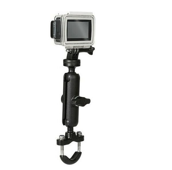 Motowolf Βάση αλουμινίου για Action Camera/GoPro με βάση για τιμόνι ή κάγκελα μοτοσυκλέτας 360 μοιρών 3519MDLH