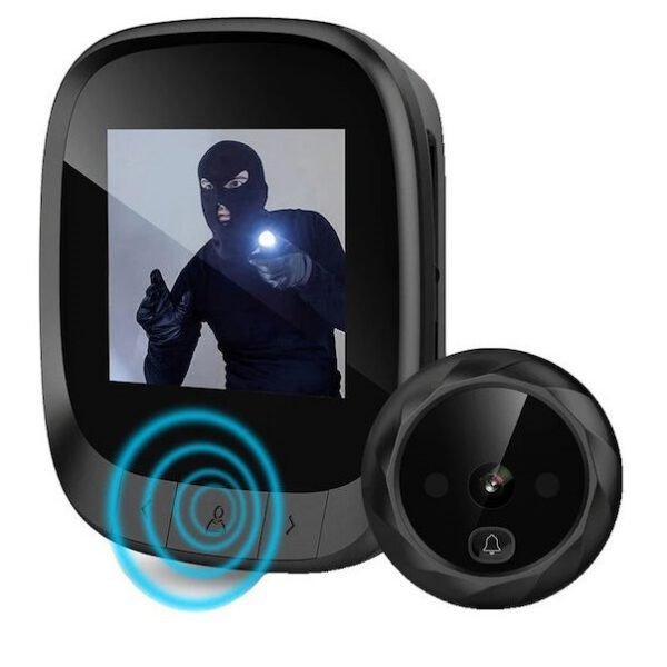 Ψηφιακό Κουδούνι Πόρτας 90° με Κάμερα Προβολής Νυχτερινής Όρασης και Οθόνη LCD 2.4”