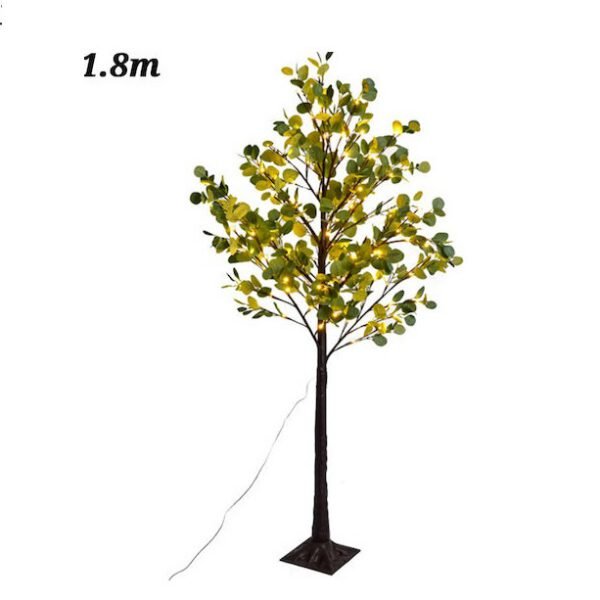 xlarge_20250331112646_aigostar_iliako_fotistiko_me_thermo_leyko_fos_2700k_ip65_110997 Ηλιακό Δέντρο 1.8m με Πράσινα Φύλλα Ευκάλυπτου και 285 LED σε Θερμό Λευκό Φωτισμό 2700K Aigostar Καφέ