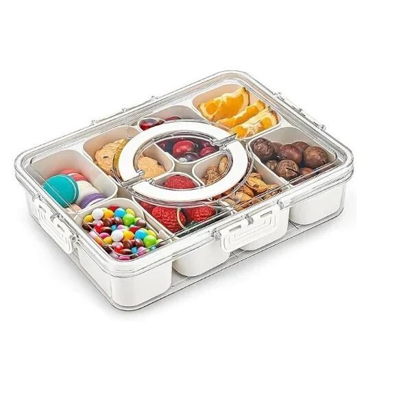 Δοχείο Φαγητού 8 θέσεων με Καπάκι και Λαβή μεταφοράς