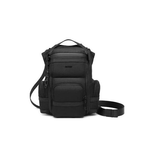 Ozuko 9816 Αδιάβροχο Τσαντάκι 2 σε 1 για Μηρό ή Χιαστί 19x9x26cm σε Μαύρο Χρώμα