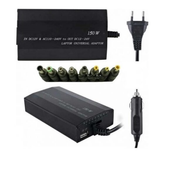 Universal Φορτιστής Laptop 150W 24V 4.5A με Αποσπώμενο Καλώδιο Τροφοδοσίας και με σετ βυσμάτων-810156